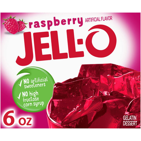 Jello Raspberry Gelatin, 6 Ounce -- 24 Case