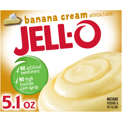 Jell O Banana Cream Instant Pudding, 5.1 Ounce -- 24 per case.