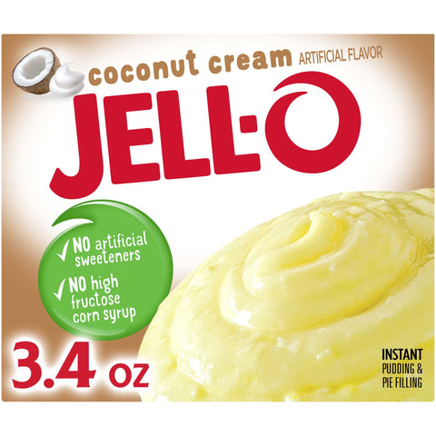 Jello Instant Coconut Pudding, 3.4 Ounce -- 24 Case