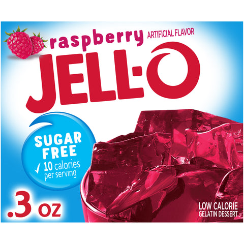 Jello Sugar Free Raspberry Gelatin, .3 Ounce -- 24 Case