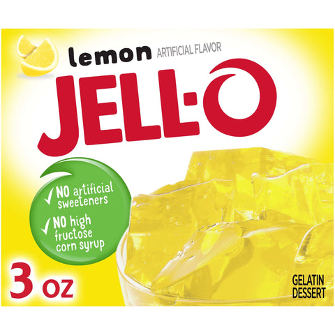 Jello Lemon Gelatin, 3 Ounce -- 24 Case