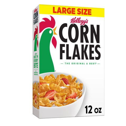 Kelloggs Corn Flakes Cereal, 12 Ounce Box -- 10 per case