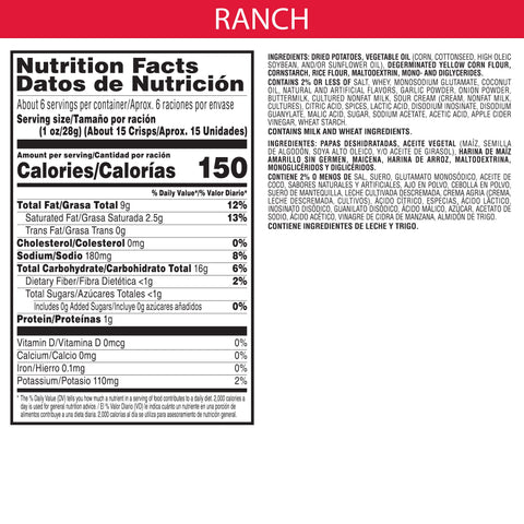 Potato Chip Crisp Ranch