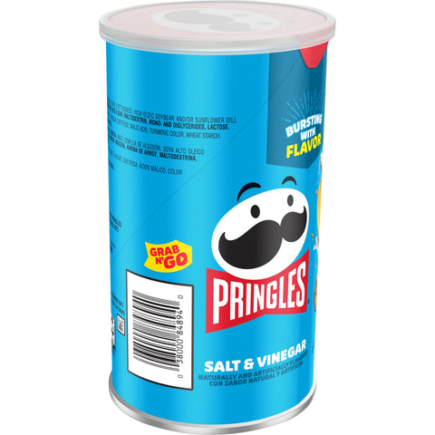 Pringles Grab and Go Salt and Vinegar Crisps, 2.5 Ounce -- 12 per case.