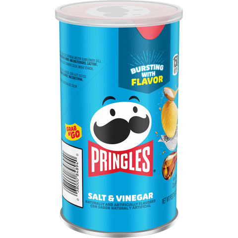 Pringles Grab and Go Salt and Vinegar Crisps, 2.5 Ounce -- 12 per case.