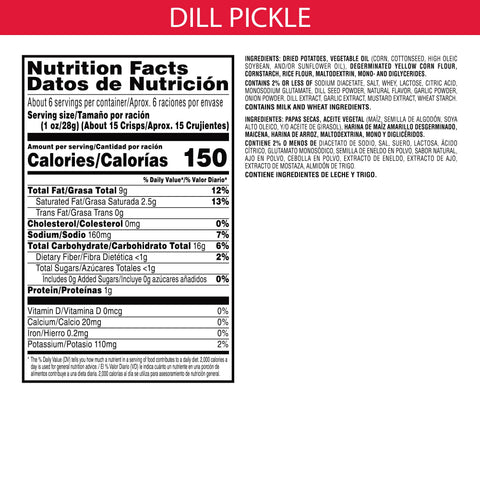 Chip Potato Crisp Scream Dill Pickle