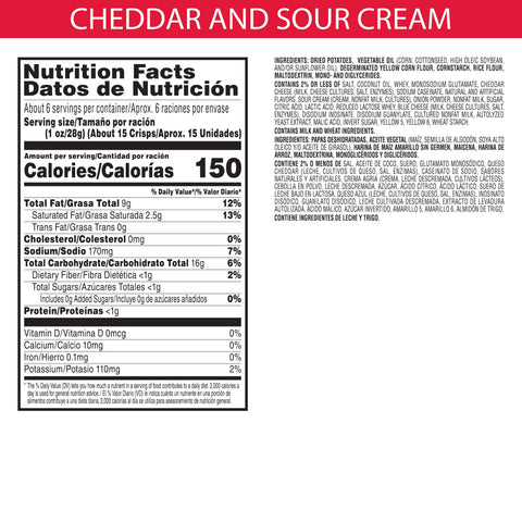 Chip Potato Crisp Cheddar & Sour Cream