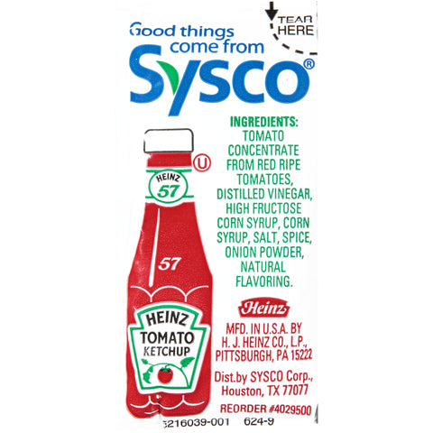 Sysco Classic KETCHUP SINGLE SERVE PACKET (SYS/HNZ) 986600/78000112