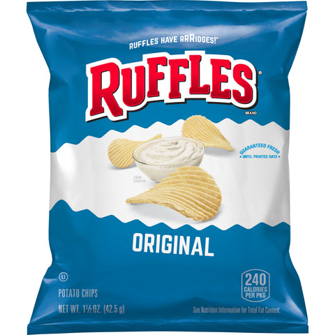 Ruffles Regular Original Potato Chips, 1.5 Ounce -- 64 per case