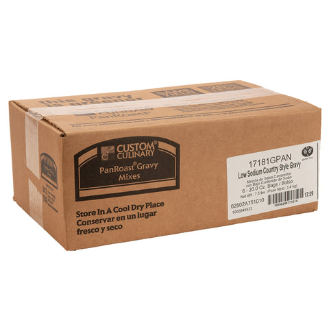 Custom Culinary Country Low Sodium Gluten Free Added Gravy Mix, 20 Ounce -- 6 per case.
