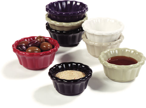 Carlisle RAMEKIN SCALLOPED MELAMINE WHITE 2 OZ