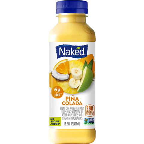 Naked Juice DRINK SMOOTHIE PINA COLADA NSA NON-DAIRY PLASTIC BOTTLE REF