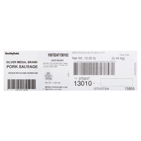 Farmland 58 Percent Lean Pork Sausage Roll, 6 Pound -- 2 per case.