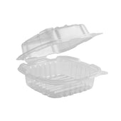 Crisp Food Technologies® CONTAINER PLASTIC HINGED CLEAR BASE/CLEAR LID 6X6