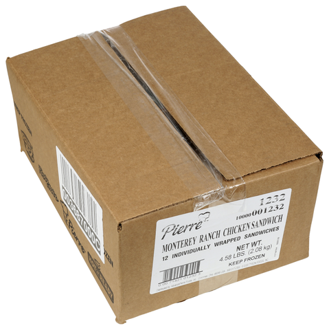 Pierre Jumbo Monterey Ranch Chicken Sandwich, 6.1 Ounce -- 12 per case.