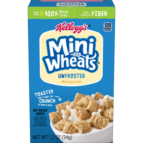 Kellogg's® CEREAL MINI-WHEATS® UNFROSTED BITE SIZE INDIVIDUAL BOX