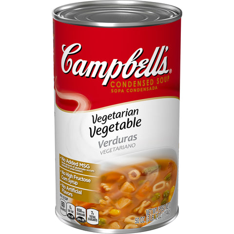 Campbells Condensed Vegetarian Vegetable Soup - 50 oz. can, 12 per case