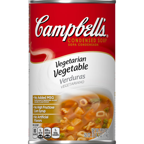 Campbells Condensed Vegetarian Vegetable Soup - 50 oz. can, 12 per case