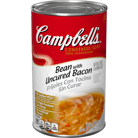 Campbells Condensed Bean Soup With Bacon - 52 oz. can, 12 per case