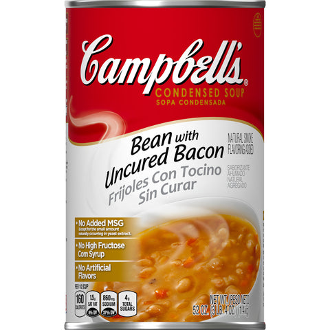Campbells Condensed Bean Soup With Bacon - 52 oz. can, 12 per case