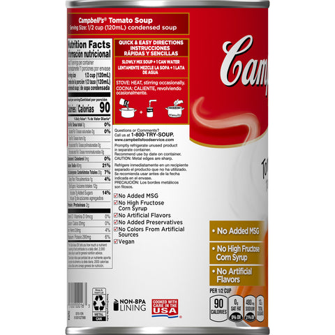 Campbells Condensed Bean Soup With Bacon - 52 oz. can, 12 per case