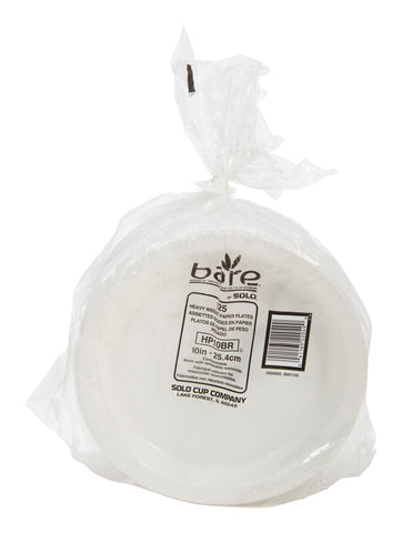 Bare® by Solo® PLATE PAPER CLAY COATED WHITE 10