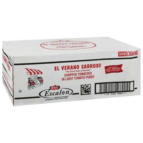 El Verano Chopped Tomatoes, 102 Ounce -- 6 per case.