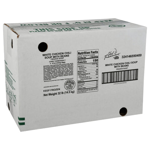 Chef Francisco White Bean Chicken Chili Soup, 8 Pound -- 4 per case