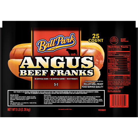Bp BP ANGUS BEEF HOT DOG 5:LB