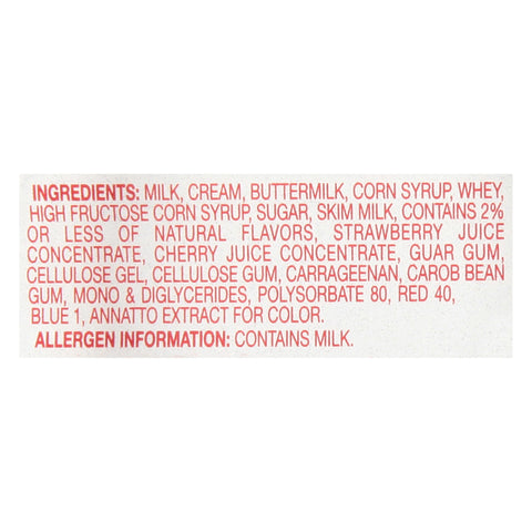 Blue Bunny Strawberry Ice Cream, 4 Fluid Ounce Cup -- 48 per case