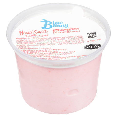 Blue Bunny ICE CREAM CUP STRAWBERRY NO SUGAR ADDED