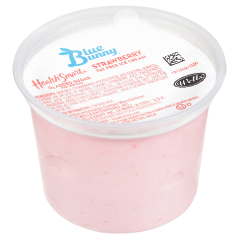 Blue Bunny ICE CREAM CUP STRAWBERRY NO SUGAR ADDED