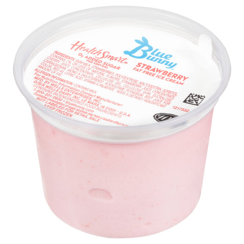 Blue Bunny ICE CREAM CUP STRAWBERRY NO SUGAR ADDED
