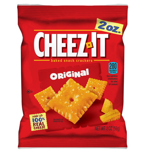 Cheez-It Original Baked Snack Crackers - 2 oz. bag, 60 per case