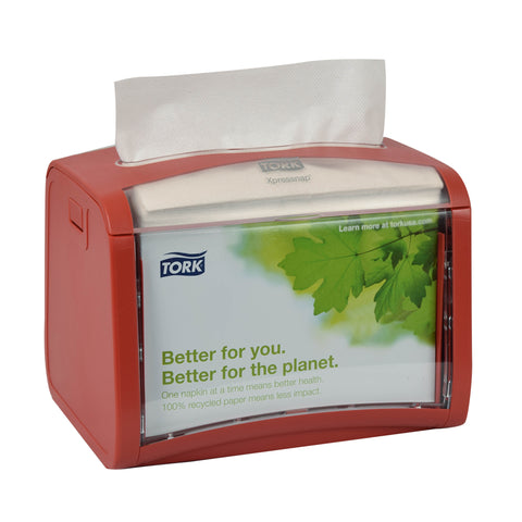 Dispenser Napkin Tabletop Red 5.7x7.5x12