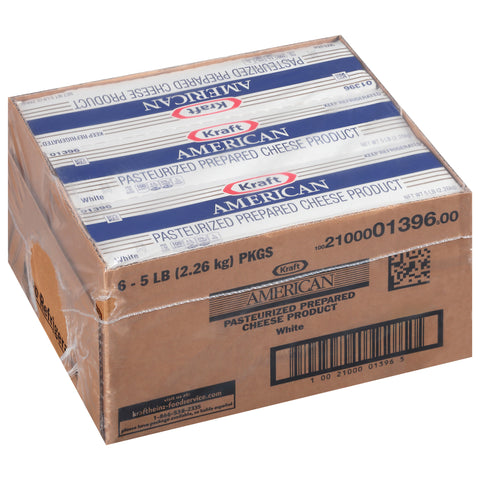 Kraft American White Cheese Loaf, 80 Ounce -- 6 per case.