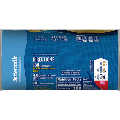 Pillsbury Grands Flaky Layers Unbaked Buttermilk Biscuit, 16.3 Ounce -- 12 per case.