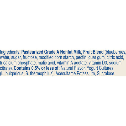 Yoplait Greek 100 Calorie Blended Blueberry Yogurt, 5.3 Ounce -- 12 per case.