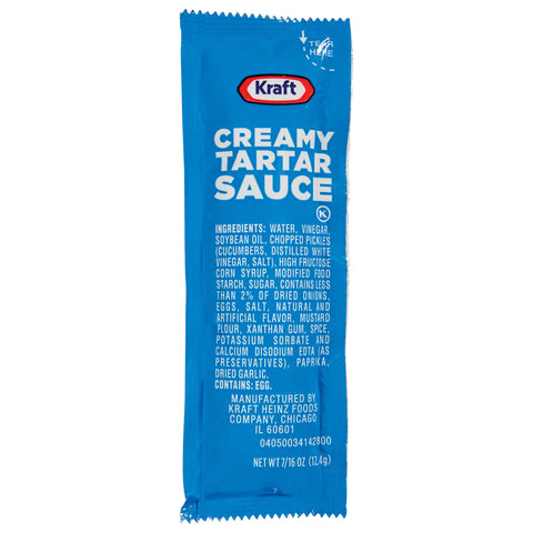 Sauce Tartar Creamy Single Serve Pouch