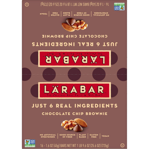 Larabar Chocolate Chip Brownie, 1.6 Ounce -- 64 per case.