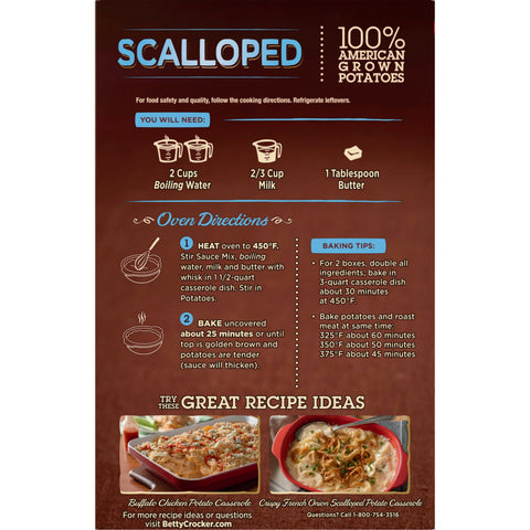 Betty Crocker Scalloped Casserole Potato, 4.7 Ounce -- 12 per case.