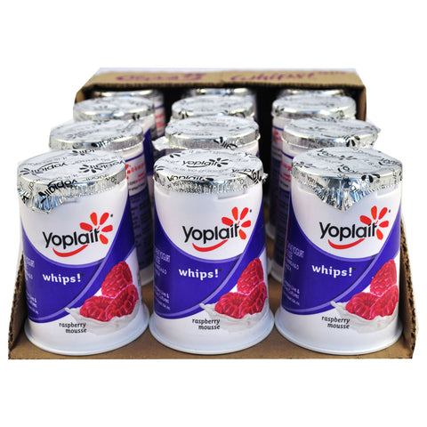 Yoplait Whips Raspberry Mousse, 4 Ounce -- 12 per case.