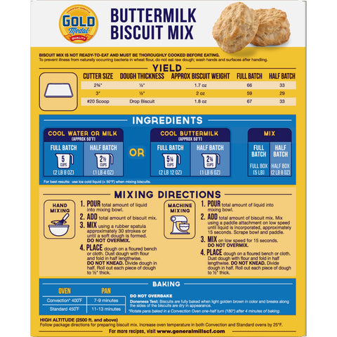 Gold Medal Buttermilk Biscuit Mix 6 Case 5 Pound