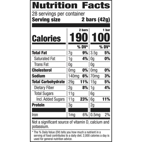 Nature Valley Crunchy Oat and Honey Granola Bar - 28 per pack -- 6 packs per case.