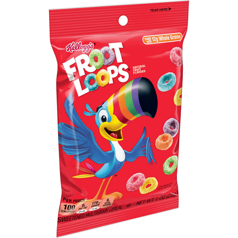 Kelloggs Froot Loops For Schools Cereal, 1 Ounce -- 96 per case.