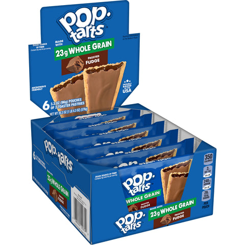 Kelloggs Pop Tarts Frosted Fudge Whole Grain Chocolate Toaster Pastry, 3.53 Ounce -- 72 per case.