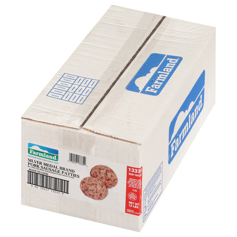 Farmland Silver Medal Formax 58 Percent Lean Regular Sausage Patty, 12 Pound.