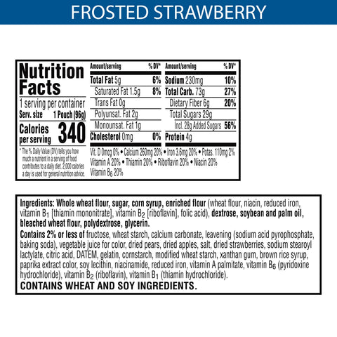 Pastry Pop-tarts® Made W/ Whole Grain Frosted Strawberry