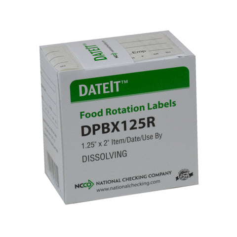 National Checking LABEL DISSOLV 1.25