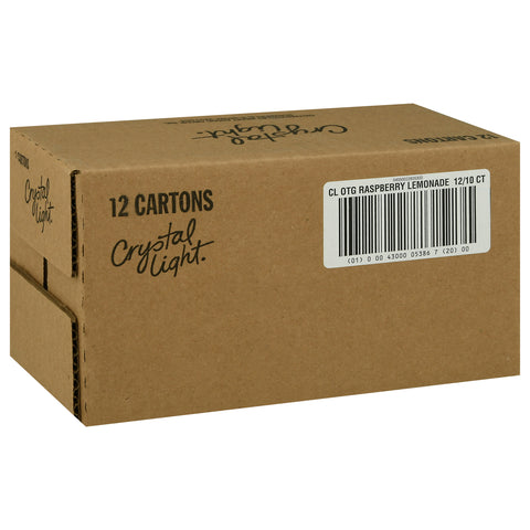 Crystal Light On The Go Raspberry Lemonade Powdered Soft Drink Mix, 0.08 Ounce - 10 per pack -- 12 packs per case.